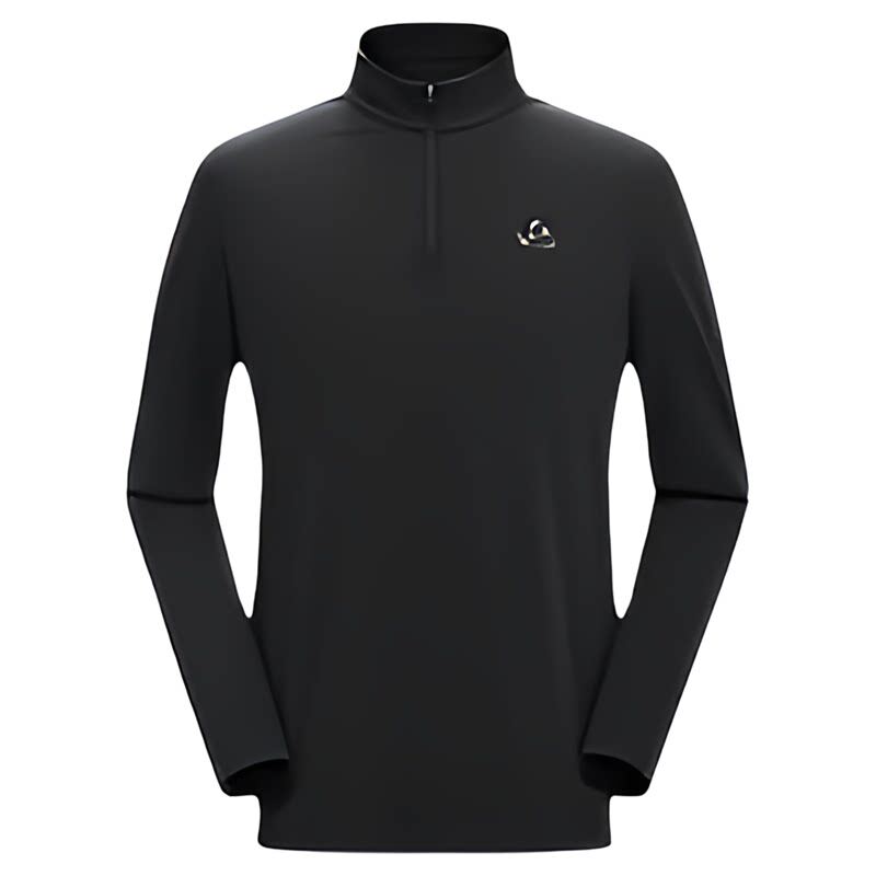 伯希和户外速干T恤春季男立领跑步运动长袖打底衫徒步登山上衣女