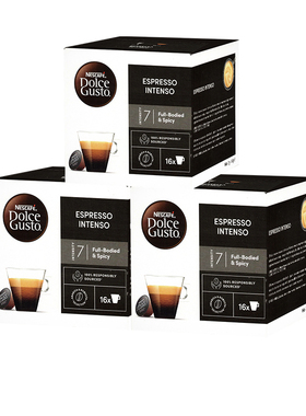 雀巢胶囊咖啡dolce gusto 意式浓缩浓烈Espresso Intenso 3盒套装