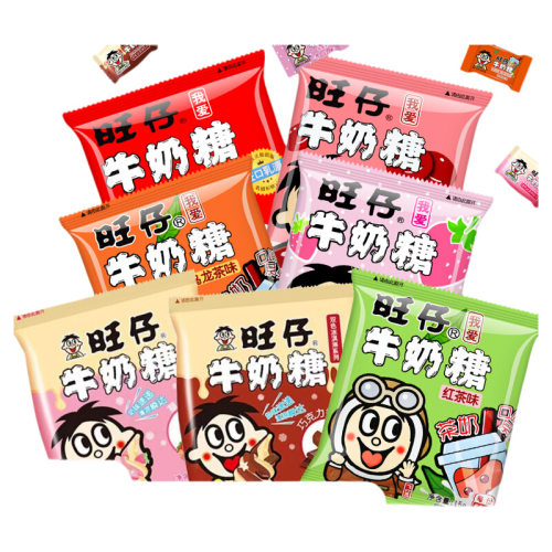 旺旺旺仔牛奶糖15g草莓红豆味喜糖糖果儿童零食小吃巧克力授权