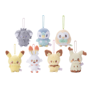 tomy宝可梦pokepeace毛绒玩偶挂件皮卡丘波加曼谜拟Q玩具公仔挂饰