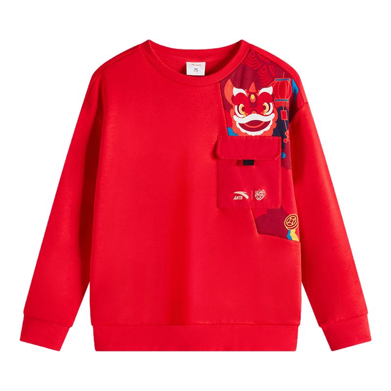 安踏儿童保暖舒适新年卫衣