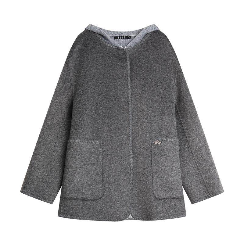 【100%绵羊毛】ELLE马甲双面呢大衣两件套女2025冬季新款毛呢外套,女装/女士精品,毛呢外套,淘宝优惠券,粉丝福利购,淘宝优惠卷