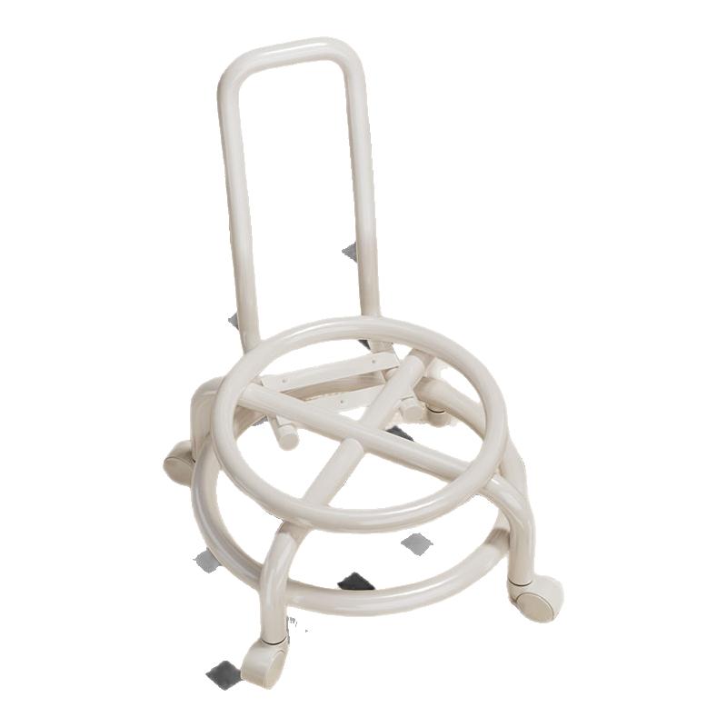 万向轮小凳子带滑轮矮凳家用换鞋凳儿童靠背椅子客厅圆凳软包板凳