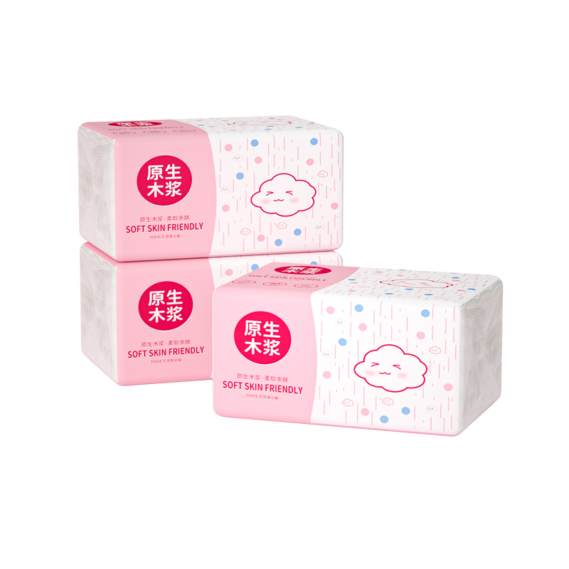 加大加厚460张印花抽纸整箱批发