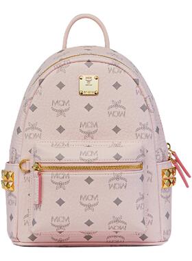 MCM STARK迷你轻雾粉双肩包旅行包女包通勤包送礼校园书包