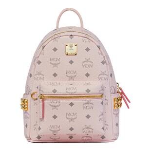MCM STARK迷你轻雾粉双肩包旅行包女包通勤包送礼校园书包