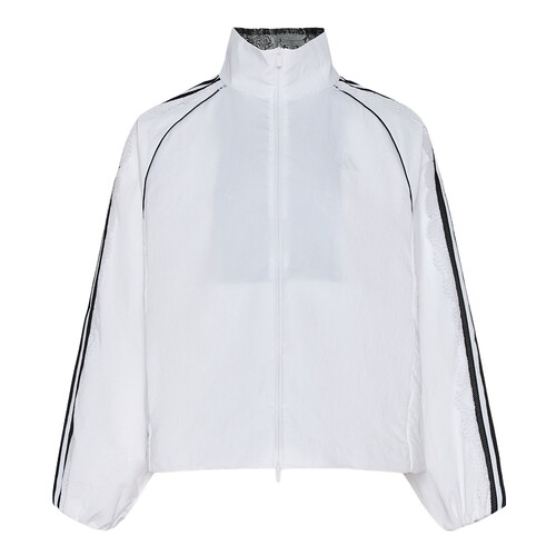 adidas阿迪达斯秋女三条纹舞动系列蕾丝花边休闲夹克外套 LE7041
