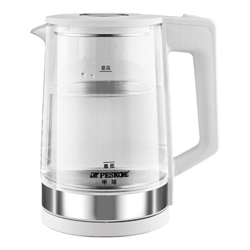 半球电热水壶家用高硼玻璃烧水壶304不锈钢保温一体自动断电2.5L