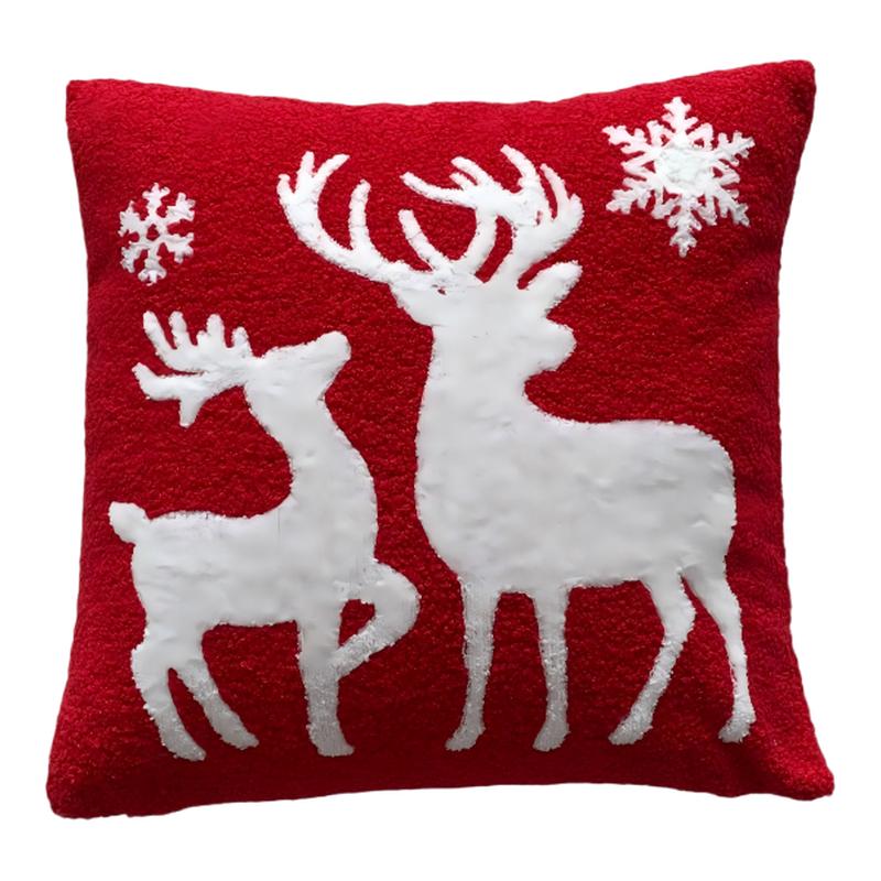 圣诞节轻奢氛围感抱枕套不含芯客厅沙发抱枕红色靠枕床头腰枕靠垫