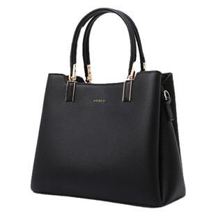 HONGU 红谷女包包优雅牛皮手提包气质大包质感简约单肩包女斜挎包