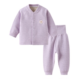婴儿衣服羊毛蚕丝高腰秋衣秋裤秋冬保暖内衣儿童宝宝分体两件套装