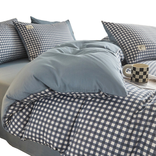 无印良品全棉床上四件套纯棉床单被套2026新款 床笠被罩三件套床品