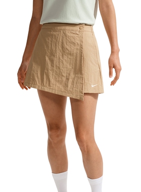 NIKE耐克女短裙夏季运动短裤防走光A字半身裙按扣裙裤IR1649-286