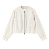 新款 2026年春季 通勤女装 时尚 风夹克上衣 立领短款 白色工装 外套女