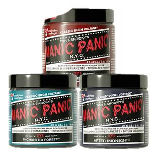 MANICPANIC美国mp染发膏海王红蜥蜴绿斑蓝北极星绿染发剂118ml
