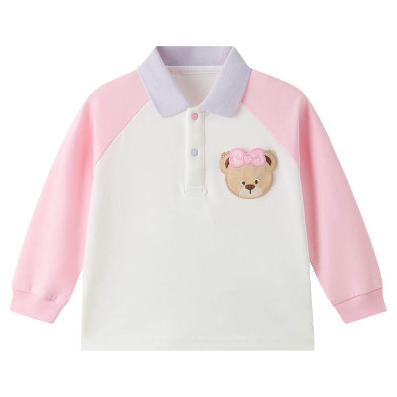 【熊宝棉】PawinPaw卡通小熊童装26年春夏季新款男女宝宝翻领T恤