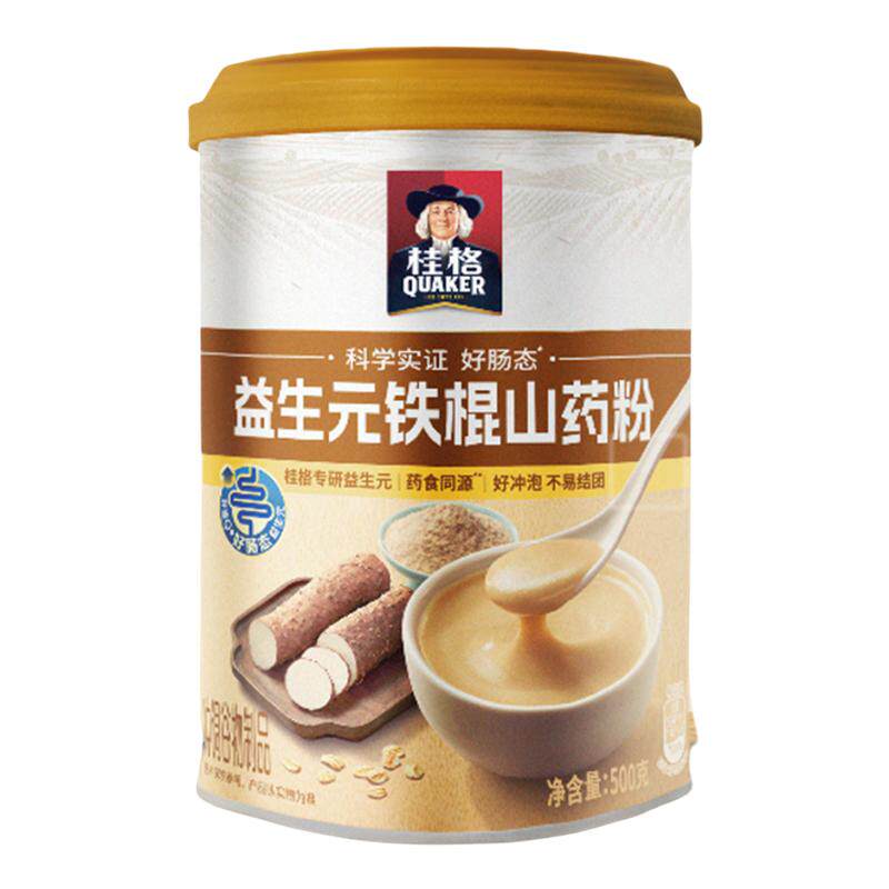 桂格益生元铁棍山药粉500g*1罐装冲饮营养燕麦片桶装早餐暖胃代餐