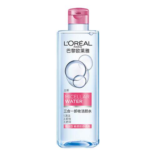 欧莱雅倍润型清爽型氨基酸舒缓净润三合一卸妆洁颜水油官方旗舰店