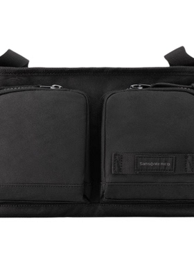 Samsonite新秀丽黑色斜挎包男士通勤百搭单肩包休闲轻盈新款UJ9