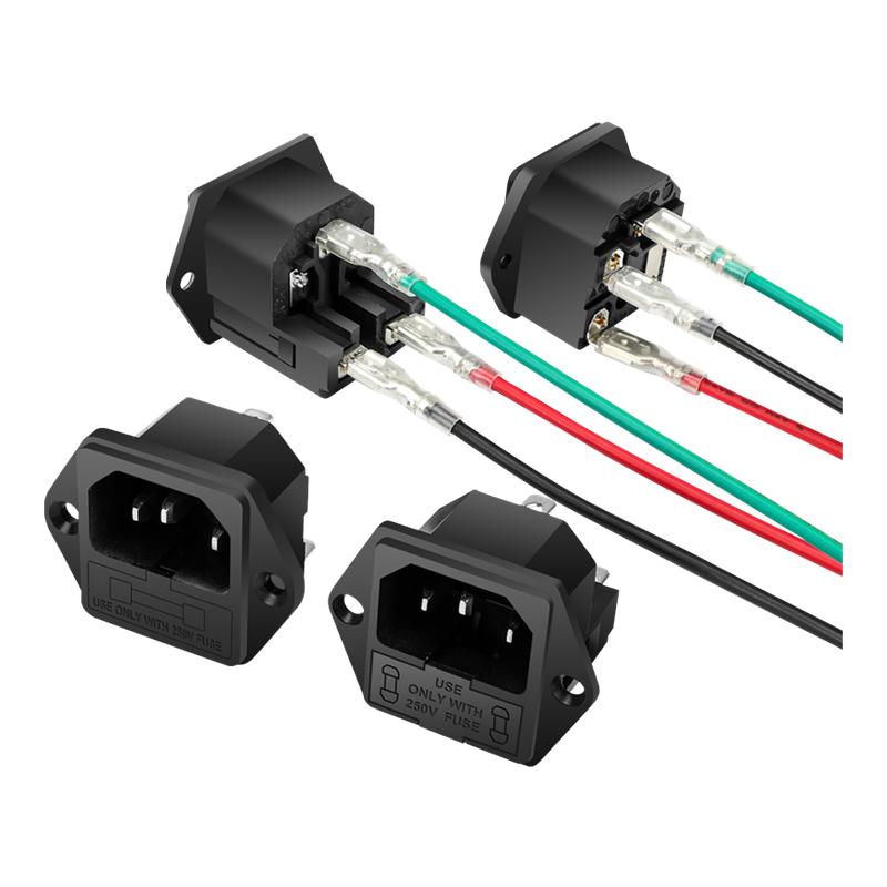 10A品字插座带线带保险丝