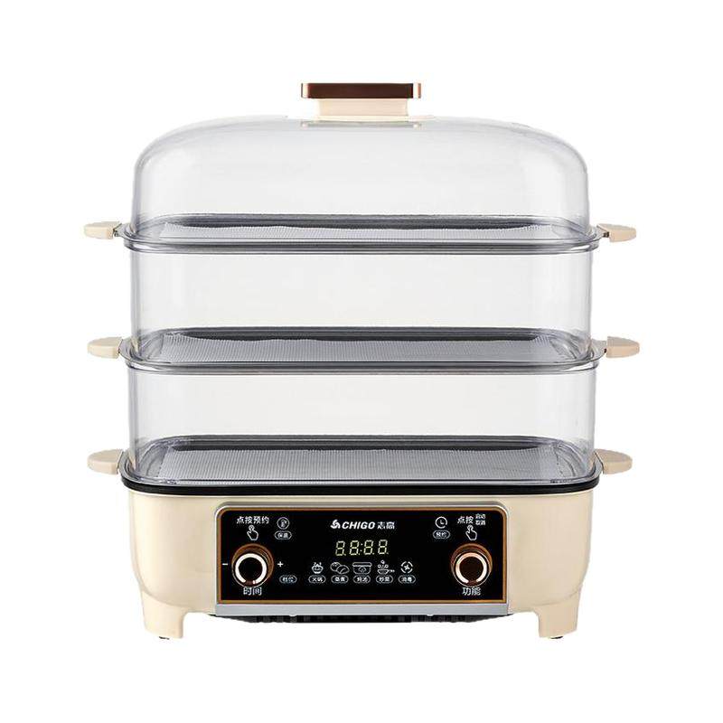 志高智能电蒸锅多功能家用三层家用蒸锅新款蒸箱煮炖锅一体早餐机