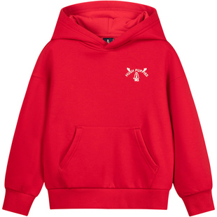 男童保暖厚卫衣新年款 25秋冬新品 女童卫衣 儿童加绒帽衫 暇步士童装