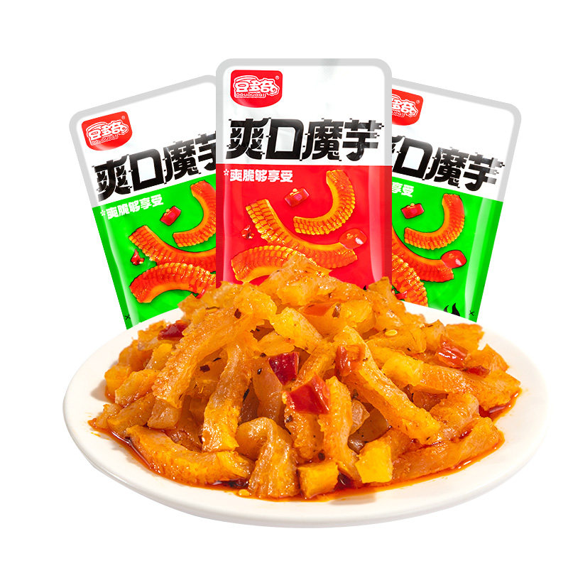 豆多奇爽口魔芋丝小包装香辣酸辣素毛肚解馋麻辣年货追剧零食小吃