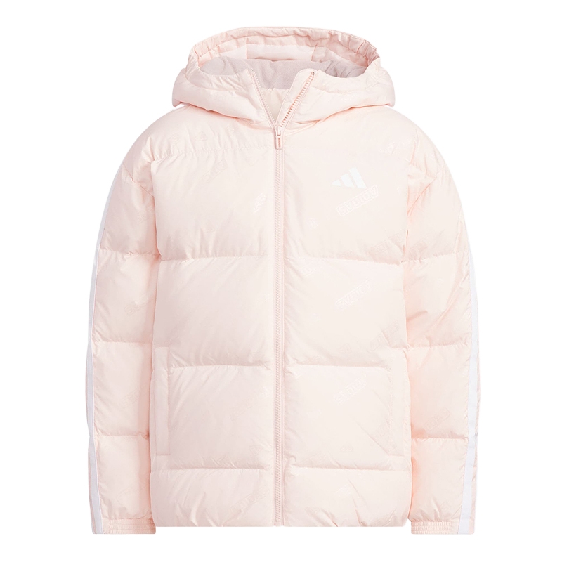 adidas阿迪达斯25新款大童保暖鸭绒羽绒服运动休闲连帽外套KC5920