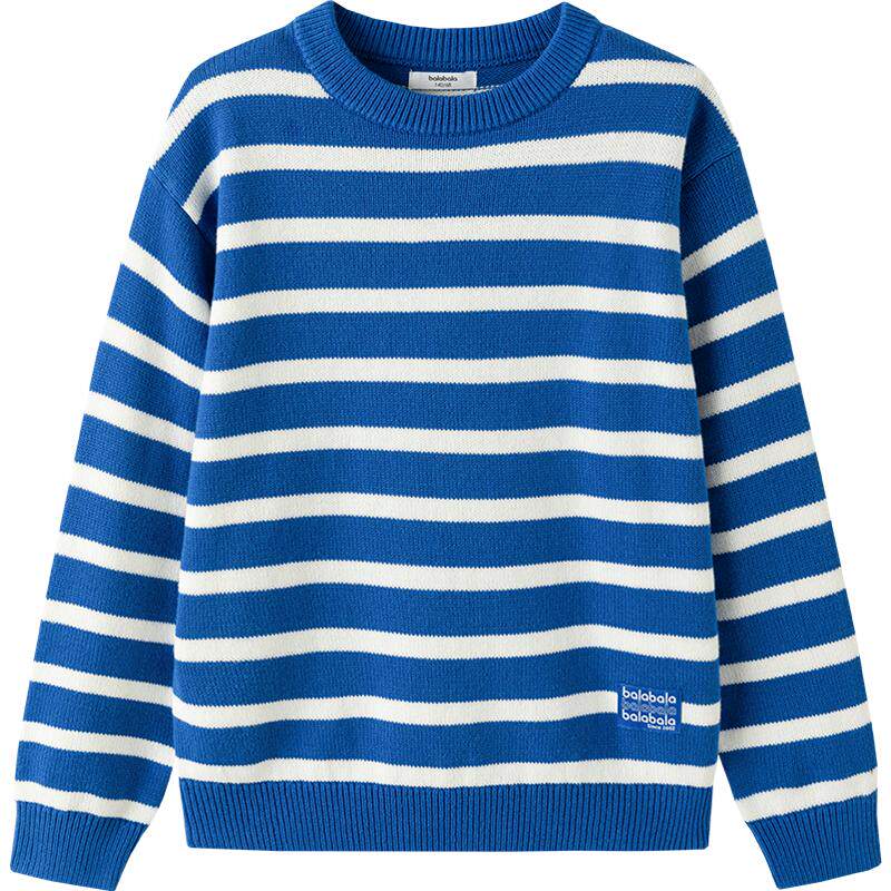 巴拉巴拉儿童针织衫男童女童毛衣秋冬季新款中大童条纹打底衫加厚