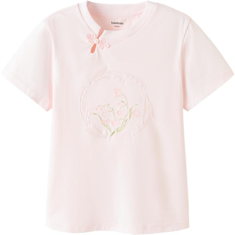 巴拉巴拉女童短袖t恤寶寶國風t夏