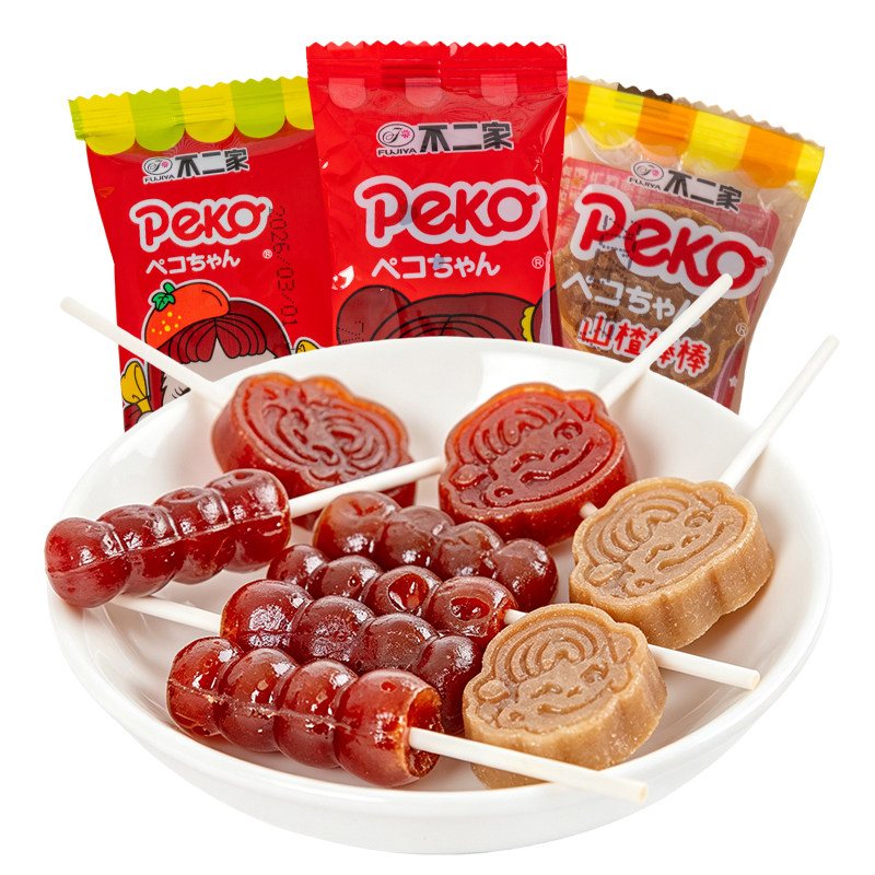 不二家山楂棒棒山楂糖葫芦儿童零食独立包装幼儿园奖励学生糖批发