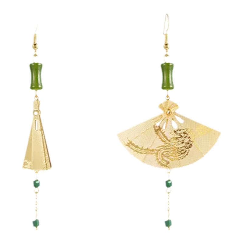 新中式国风扇形螺旋耳夹