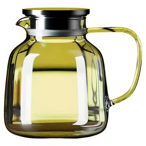 青苹果家用耐热耐高温冷水壶大容量玻璃凉水壶冷泡壶玻璃茶壶
