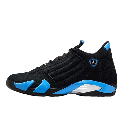 耐克Air Jordan 14 AJ14 黑蓝乔14男子中帮复古篮球鞋 487471-007