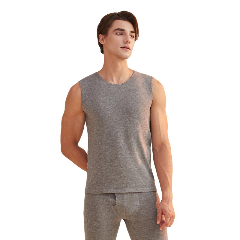 顶瓜瓜男士抑菌保暖背心加绒热感衣男上衣单件打底衫内穿25年新品