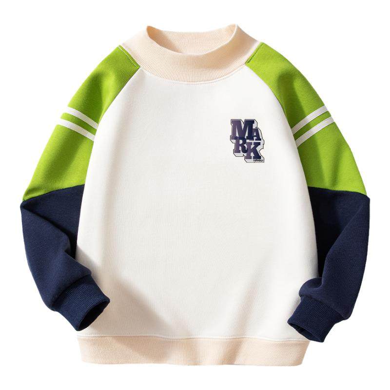 马克华菲2025秋冬季中大儿童织带高领加绒卫衣运动撞色上衣保暖jz,童装/婴儿装/亲子装,卫衣/绒衫,淘宝优惠券,粉丝福利购,淘宝优惠卷