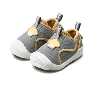 巴布豆学步鞋男宝宝婴儿秋季新款网面轻便软底防滑机能鞋童鞋男童