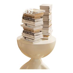 奶油风创意沙发边几家用卧室床头柜简约客厅圆桌边桌小桌子置物架