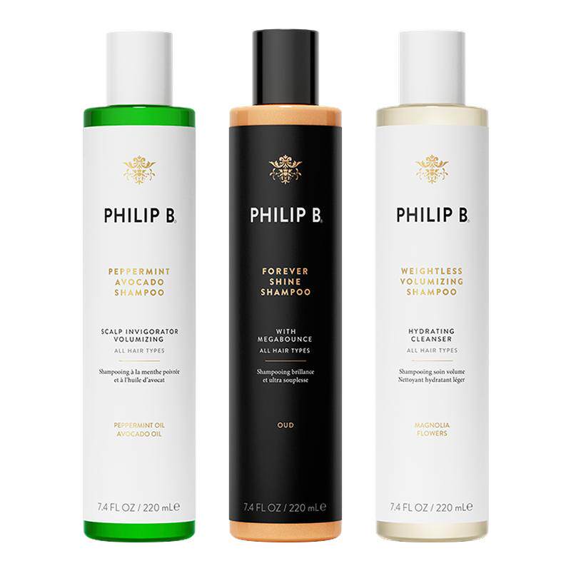 【百补专属】美国Philip B裴利毕薄荷轻盈乌木沉香洗发水控油清爽