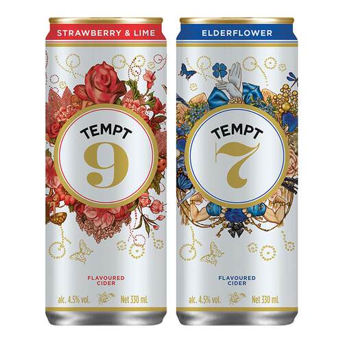 诱惑7号接骨木酒易拉罐西打果酒