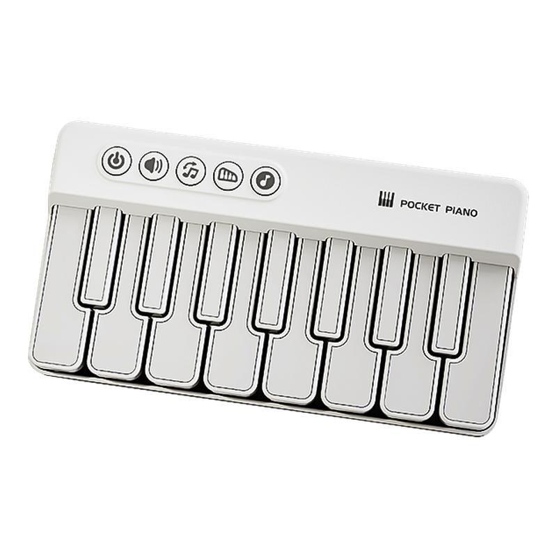 儿童口袋电子琴迷你小钢琴口袋多功能音乐键盘玩具灯光乐器男女孩