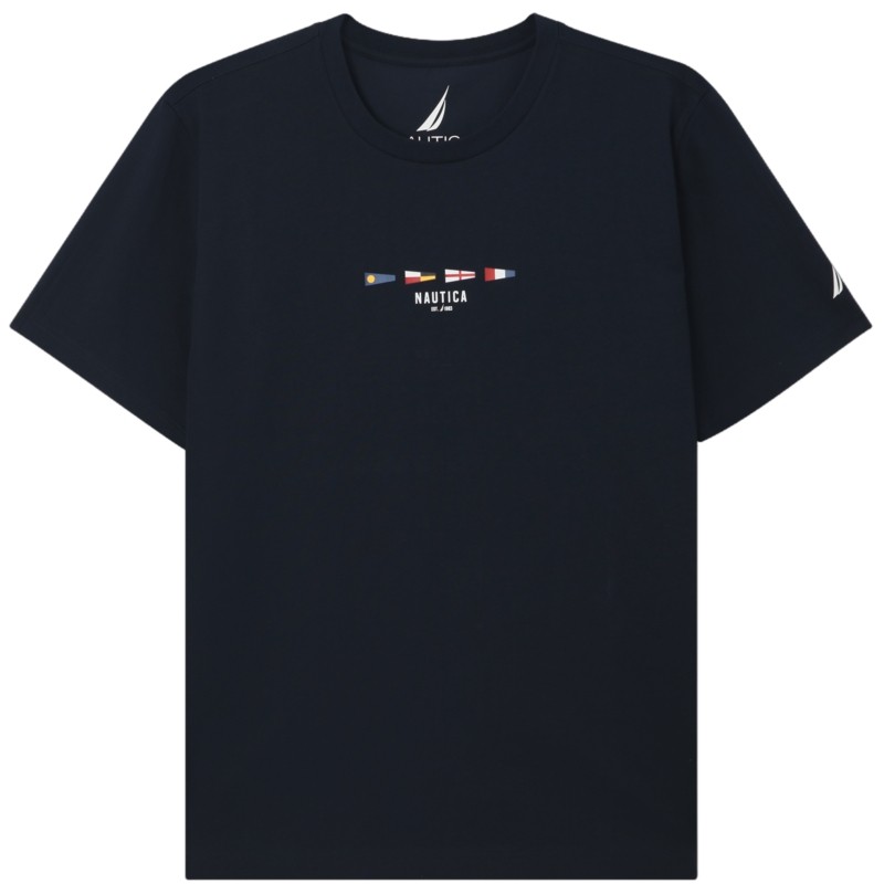 NAUTICA/诺帝卡男装夏季凉感亲肤休闲绣花短袖T恤TO5207