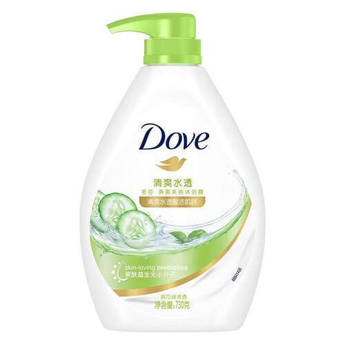 Dove/多芬沐浴露清爽水透沐浴乳青黄瓜香清新男女浴液美肤沐浴液