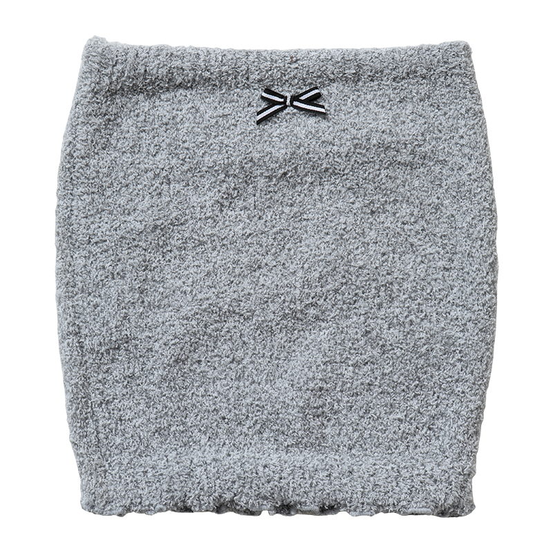 tutuanna秋冬中腰保暖腹卷女 纯色蝴蝶结暖宫舒适腹卷短裙女 内搭