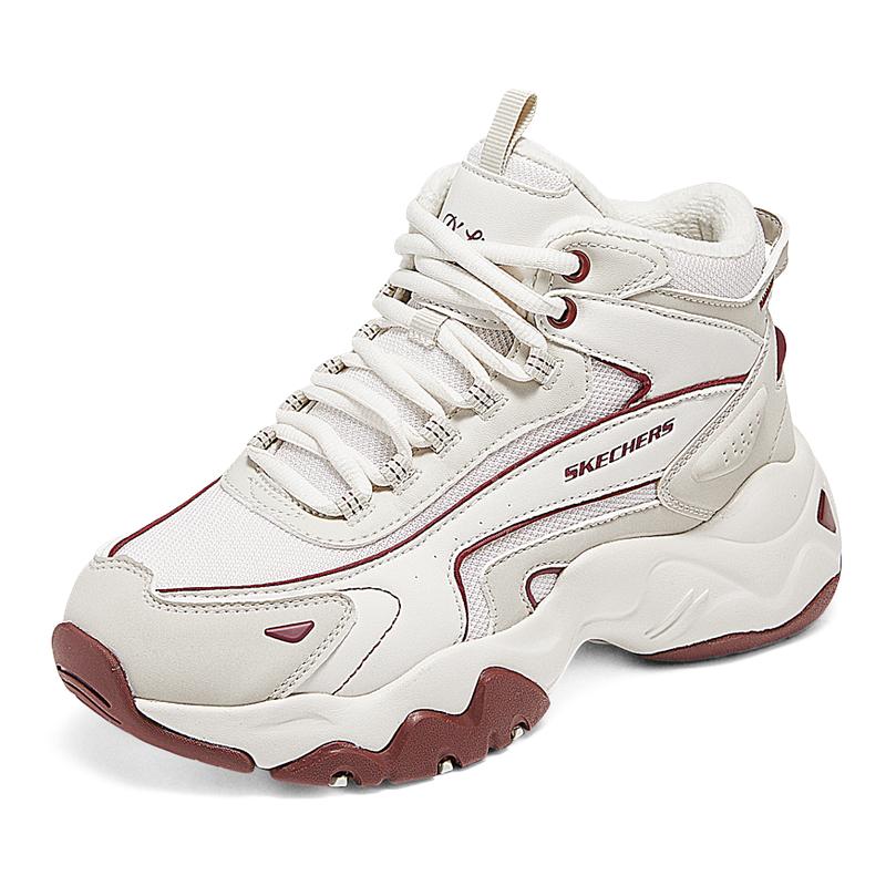 斯凯奇秋冬新品时尚高帮绑带运动鞋减震耐磨防滑潮流休闲鞋168015