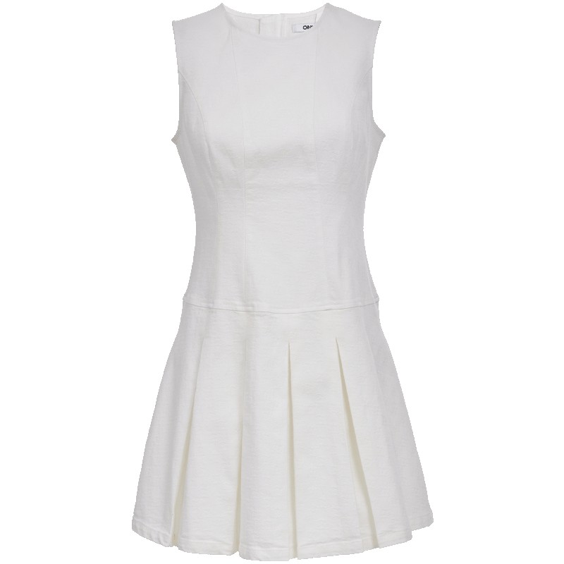 ONLY2026春季新款修身无袖裙子提花暗纹字母印花牛仔短裙连衣