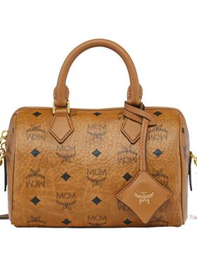【新年礼物】MCM ELLA小号单肩波士顿包斜挎包手提保龄球女包
