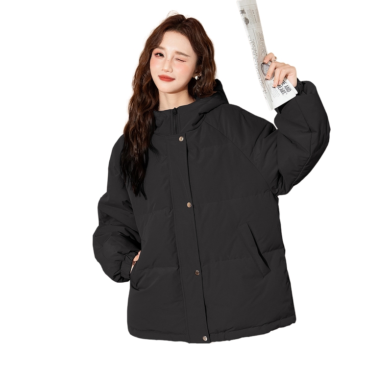 唐狮减龄漂亮洋气短款羽绒服女新款连帽紫色外套冬季小个子wptu