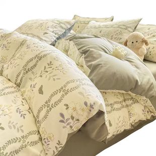 无印良品床上四件套纯棉全棉2026新款被套床单被罩三件套床笠床品