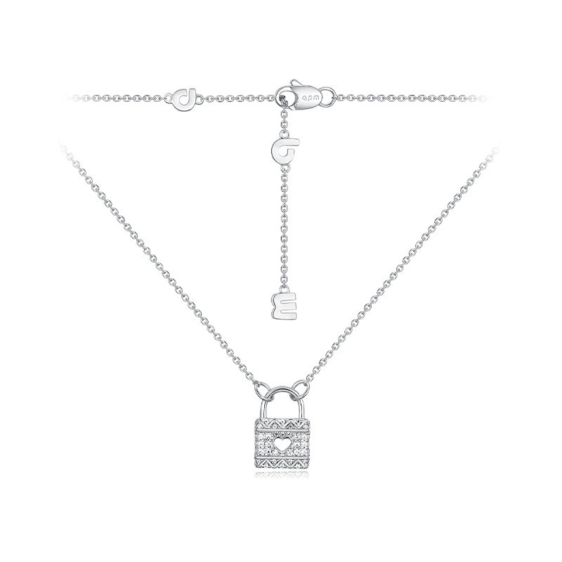 【生日礼物】APM Monaco爱心锁925纯银轻奢项链女锁骨链小众高级